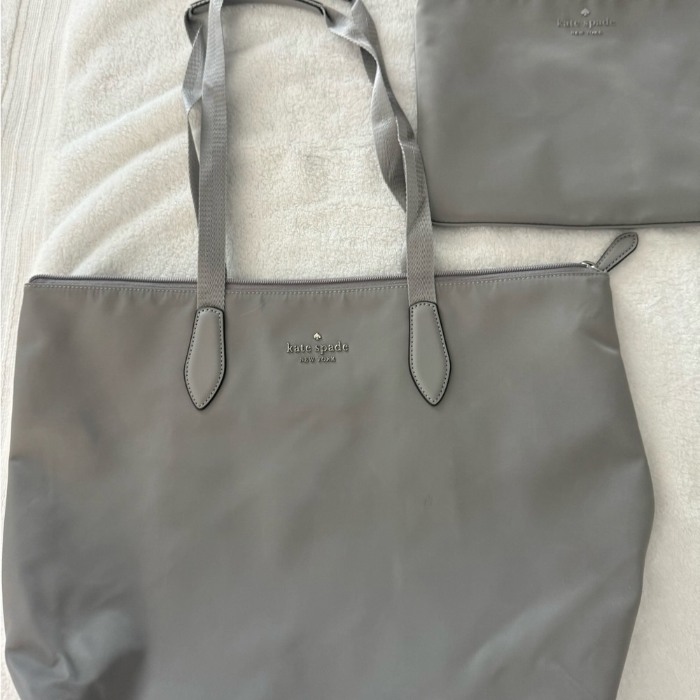 Kate Spade Gray Nylon Tote Bag